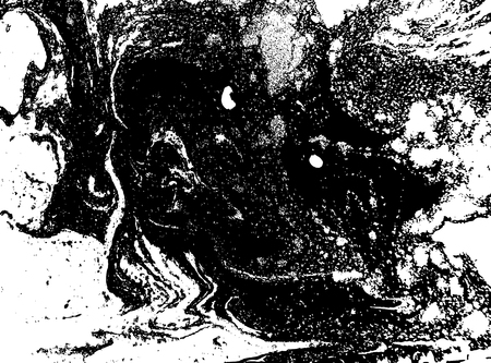 Black and white liquid texture, watercolor hand drawn marbling illustration, abstract vector background.のイラスト素材