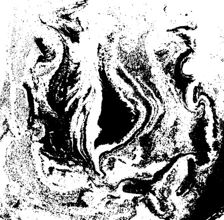 Black and white liquid texture, watercolor hand drawn marbling illustration, abstract vector background.のイラスト素材