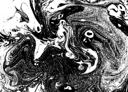 Black and white liquid texture, watercolor hand drawn marbling illustration, abstract vector background.の写真素材