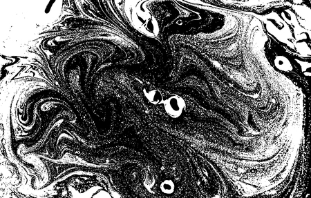 Black and white liquid texture, watercolor hand drawn marbling illustration, abstract vector background.の写真素材