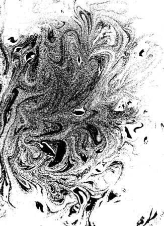 Black and white liquid texture, watercolor hand drawn marbling illustration, abstract vector background.の写真素材