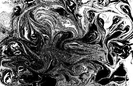 Black and white liquid texture, watercolor hand drawn marbling illustration, abstract vector background.の写真素材