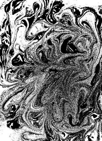 Black and white liquid texture, watercolor hand drawn marbling illustration, abstract vector background.の写真素材