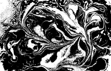 Black and white liquid texture, watercolor hand drawn marbling illustration, abstract vector background.の写真素材