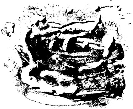 Black and white liquid texture, watercolor hand drawn marbling illustration, abstract background.のイラスト素材