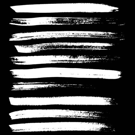 Ink vector brush strokes. Vector illustration. Grunge hand drawn watercolor textureのイラスト素材