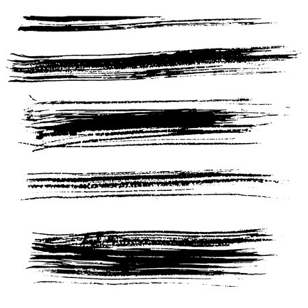 Ink vector brush strokes. Vector illustration. Grunge hand drawn watercolor textureのイラスト素材
