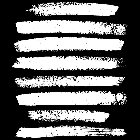 Ink vector brush strokes set. Vector illustration. Grunge hand drawn watercolor texture.のイラスト素材