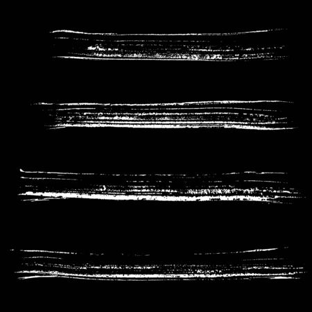 Ink vector brush strokes set. Vector illustration. Grunge hand drawn watercolor textureのイラスト素材