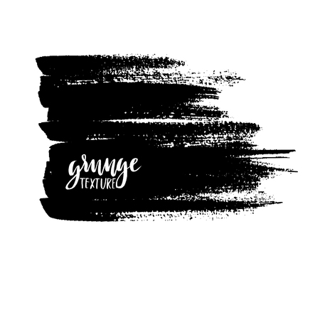 Ink vector brush strokes. Vector illustration. Grunge hand drawn watercolor texture. Space for text.のイラスト素材