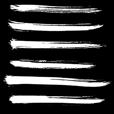 Ink vector brush strokes set. Vector illustration. Grunge hand drawn watercolor texture.のイラスト素材