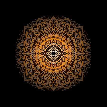 Abstract mandala ornament for adult coloring booksのイラスト素材