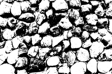 Vector sea stones background in black and white texture vector illustrationのイラスト素材