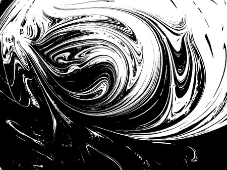 Black and white liquid texture. Watercolor hand drawn marbling illustration. Abstract vector background. Monochrome marble pattern.のイラスト素材