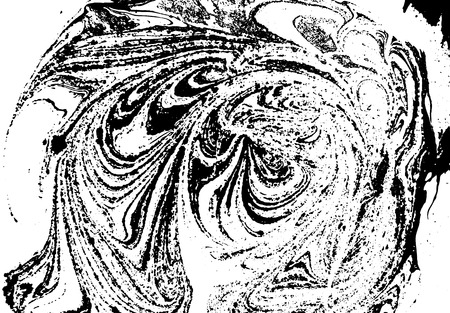 Black and white liquid texture. Watercolor hand drawn marbling illustration. Abstract vector background. Monochrome marble patternのイラスト素材