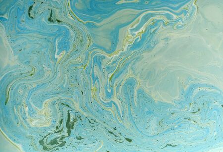 Marbled blue abstract background. Liquid marble patternの写真素材