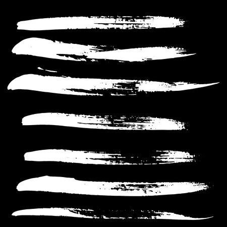 Ink vector brush strokes set. Vector illustration. Grunge hand drawn watercolor texture.の写真素材