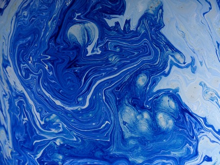 Marbled blue abstract background. Liquid marble pattern.の写真素材