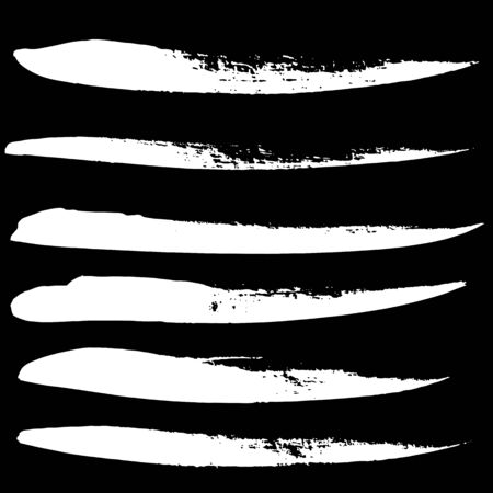 Ink vector brush strokes set. Vector illustration. Grunge hand drawn watercolor texture.のイラスト素材