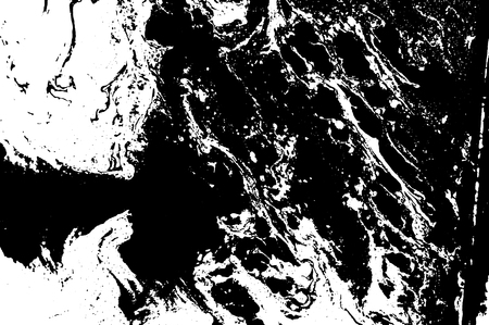 Black and white liquid texture. Watercolor hand drawn marbling illustration. Abstract vector background. Monochrome marble pattern.のイラスト素材