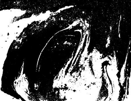 Black and white liquid texture. Watercolor hand drawn marbling illustration. Abstract vector background. Monochrome marble pattern.のイラスト素材