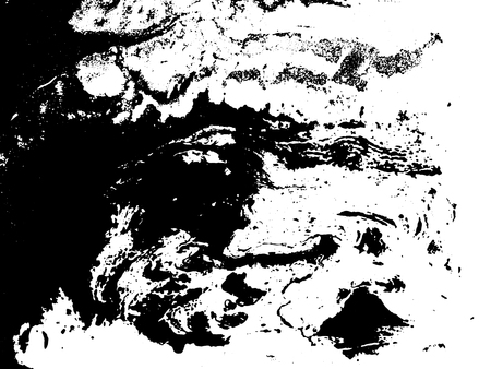 Black and white liquid texture. Watercolor hand drawn marbling illustration. Abstract vector background. Monochrome marble pattern.のイラスト素材