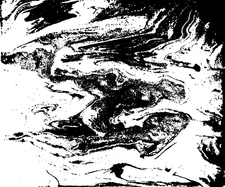 Black and white liquid texture. Watercolor hand drawn marbling illustration. Abstract vector background. Monochrome marble pattern.の写真素材