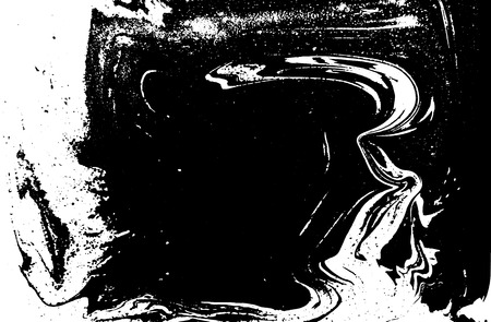 Black and white liquid texture. Watercolor hand drawn marbling illustration. Abstract vector background. Monochrome marble pattern.の写真素材