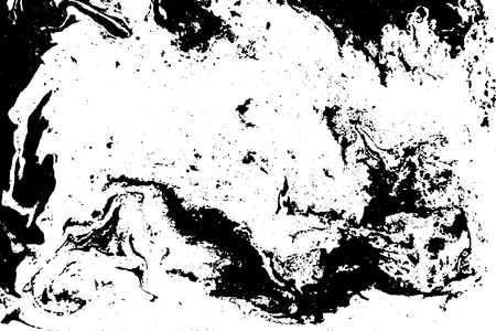 Black and white liquid texture. Watercolor hand drawn marbling illustration. Abstract vector background. Monochrome marble pattern.のイラスト素材
