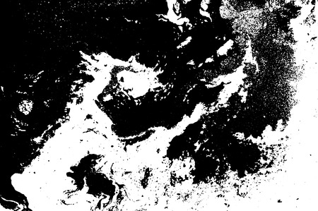 Black and white liquid texture. Watercolor hand drawn marbling illustration. Abstract vector background. Monochrome marble pattern.のイラスト素材