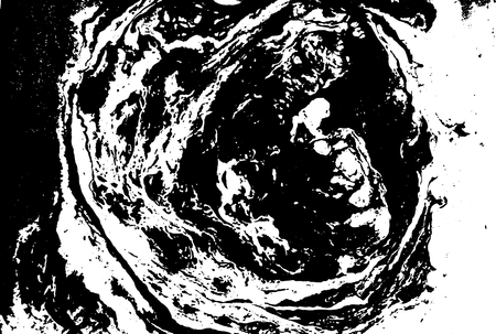 Black and white liquid texture. Watercolor hand drawn marbling illustration. Abstract vector background. Monochrome marble pattern.のイラスト素材