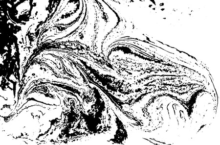 Black and white liquid texture. Watercolor hand drawn marbling illustration. Abstract vector background. Monochrome marble pattern.の写真素材