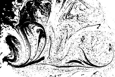 Black and white liquid texture.のイラスト素材
