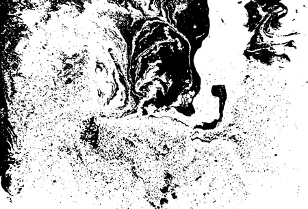 Black and white liquid texture. Watercolor hand drawn marbling illustration. Abstract vector background. Monochrome marble patternのイラスト素材