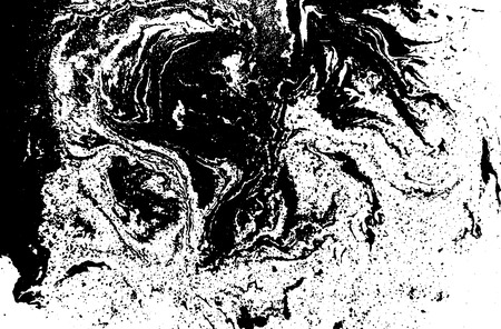 Black and white liquid texture. Watercolor hand drawn marbling illustration. Abstract vector background. Monochrome marble patternの写真素材