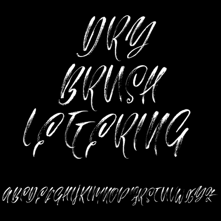 Hand drawn elegant calligraphy font.のイラスト素材