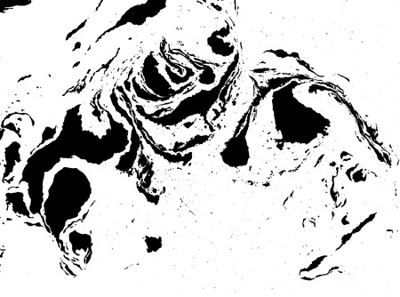 Black and white liquid texture. Watercolor hand drawn marbling illustration. Abstract vector background. Monochrome marble pattern.のイラスト素材