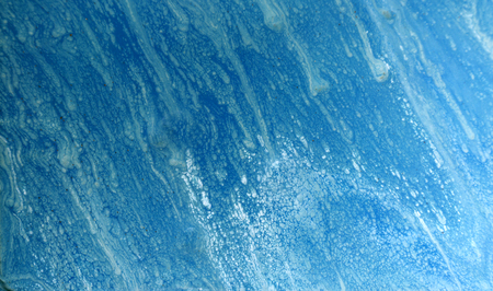 Marbled blue and golden abstract background. Liquid marble pattern.の写真素材