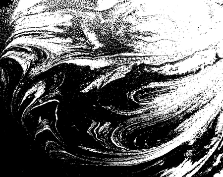Black and white liquid texture. Watercolor hand drawn marbling illustration. Abstract vector background. Monochrome marble pattern.のイラスト素材