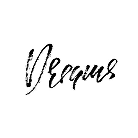 Dreams word. Hand drawn modern dry brush lettering. Vector typography design. Handwritten inscription.のイラスト素材