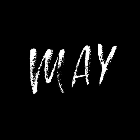 Hand drawn typography lettering. March. Month inscription. Vector Illustration.のイラスト素材