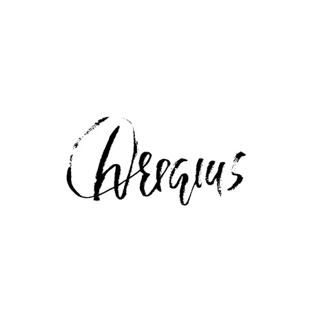 Dreams word. Hand drawn modern dry brush lettering. Vector typography design. Handwritten inscriptionのイラスト素材