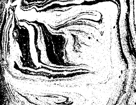 Black and white liquid texture. Watercolor hand drawn marbling illustration. Abstract vector background. Monochrome marble pattern.のイラスト素材