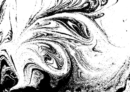 Black and white liquid texture. Watercolor hand drawn marbling illustration. Abstract vector background. Monochrome marble pattern.のイラスト素材