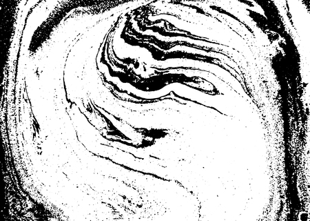 Black and white liquid texture. Watercolor hand drawn marbling illustration. Abstract vector background. Monochrome marble pattern.のイラスト素材