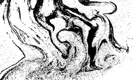 Black and white liquid texture. Watercolor hand drawn marbling illustration. Abstract vector background. Monochrome marble pattern.のイラスト素材
