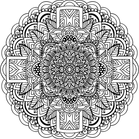 Abstract mandala ornament.のイラスト素材