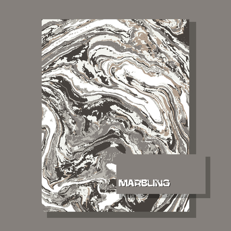 Marbled gray nature abstract background. Liquid marble pattern. Vector fluid textureのイラスト素材
