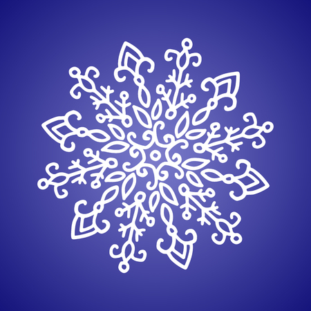 Winter white snowflake.のイラスト素材