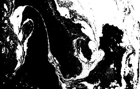 Black and white liquid texture. Watercolor hand drawn marbling illustration. Abstract vector background. Monochrome marble pattern.の写真素材